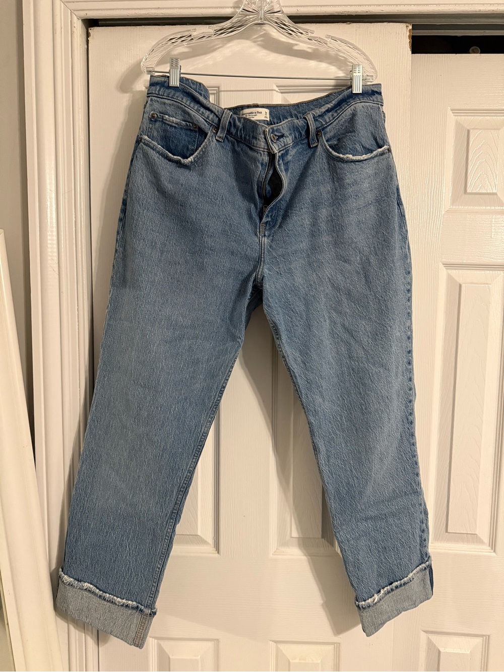 Abercrombie & Fitch Light Wash Straight Leg Jeans